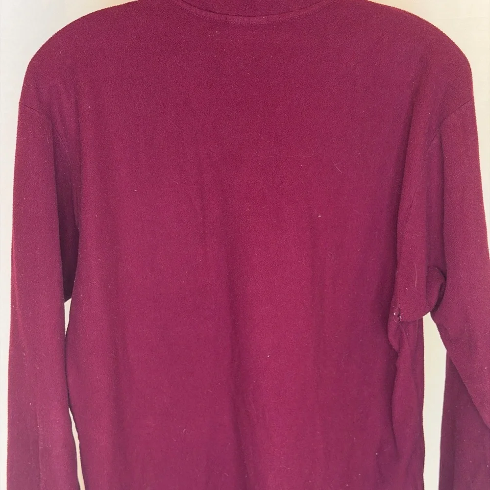 Perception Men's Deep Red Zip-Up‎ Sweater (vintage)